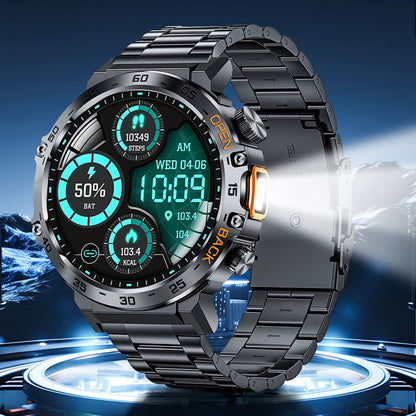 🔥PROMO -50% ⏳ Montre connectée haut de gamme outdoor ✨ Robuste & élégante, multifonction, lumineuse, style chic pour aventuriers 🏔️