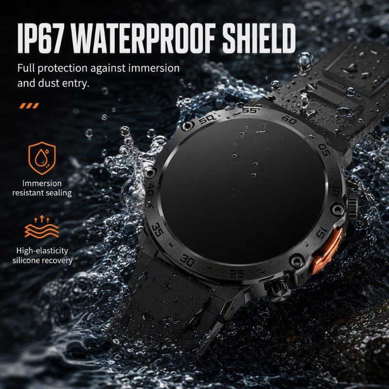 🔥PROMO -50% ⏳ Montre connectée haut de gamme outdoor ✨ Robuste & élégante, multifonction, lumineuse, style chic pour aventuriers 🏔️