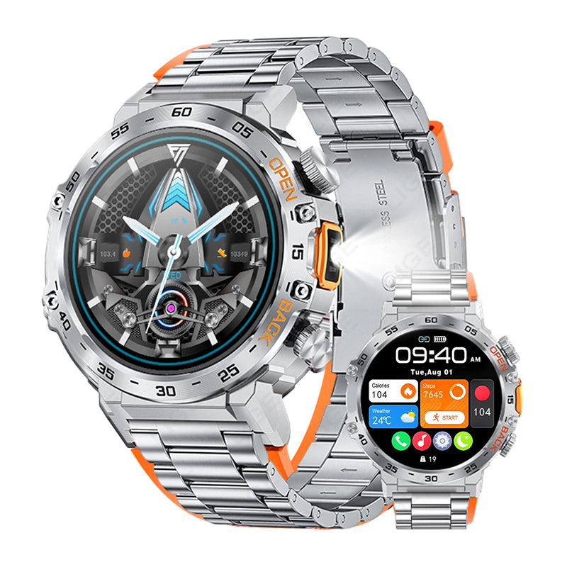 🔥PROMO -50% ⏳ Montre connectée haut de gamme outdoor ✨ Robuste & élégante, multifonction, lumineuse, style chic pour aventuriers 🏔️