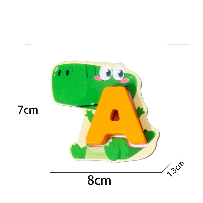 🧩🌳 Jouet d’association lettres et animaux en bois – Bords lisses, pièces faciles à saisir, apprendre l’alphabet en s’amusant dès le plus jeune âge 🎨👶