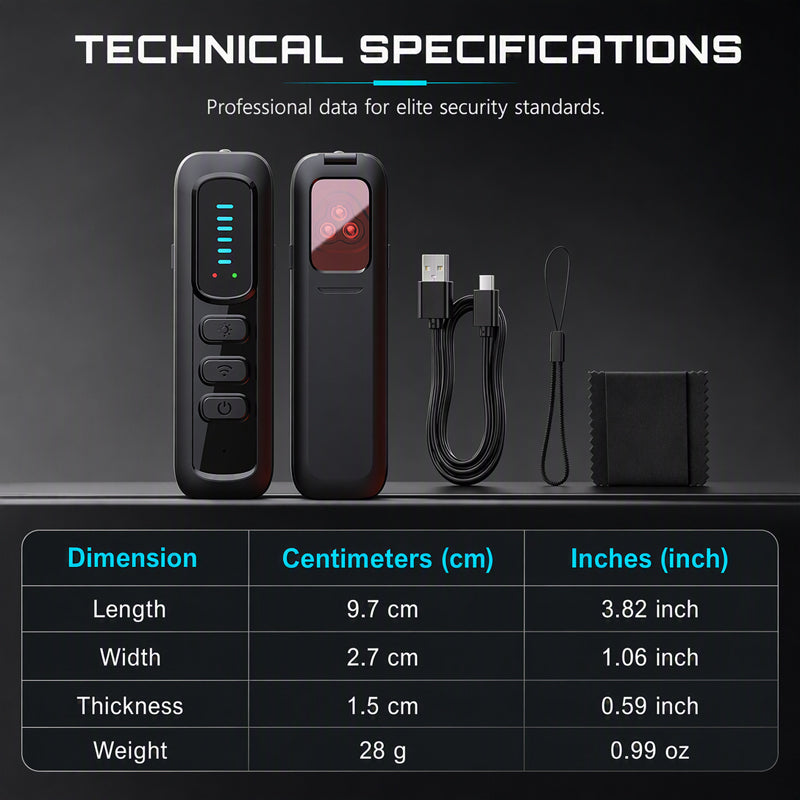 🔍 PROMO FLASH : 50% DE RÉDUCTION ! Détecteur de Caméra Espion T19 – Détection Large Spectre 1 MHz à 6,5 GHz & Localisateur GPS for Confidentialité Totale en Déplacement 🛡️✨