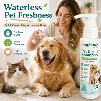 Mousse de shampoing sans rinçage pour animaux