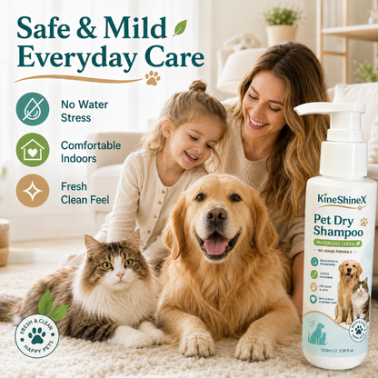 Mousse de shampoing sans rinçage pour animaux