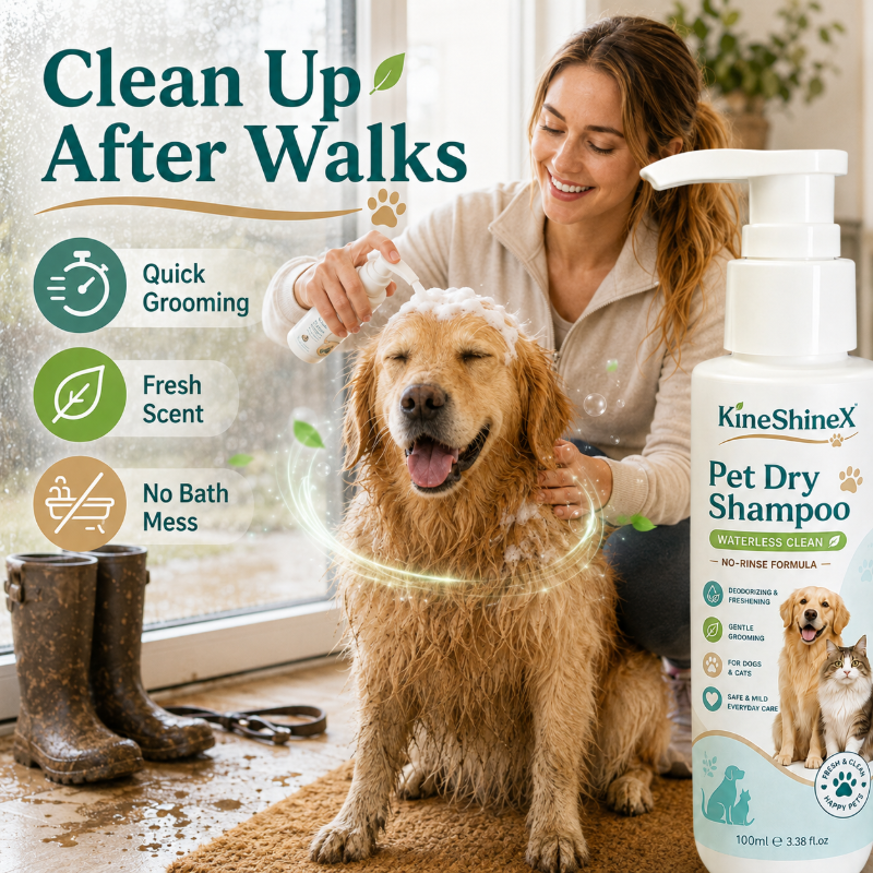 Mousse de shampoing sans rinçage pour animaux
