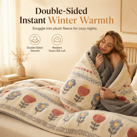 🧸❄️ Couette d’hiver polaire double face – Douce et chaude, idéale pour l’automne et l’hiver, un cocon douillet pour des nuits confortables 🛏️💤