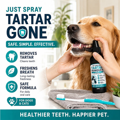 🐾 50 % DE RÉDUCTION MAINTENANT ! Spray dentaire doux pour animaux – Formulé par des vétérinaires pour éliminer le tartre chez les chiens et les chats, une solution de soin buccal sûre pour éliminer la mauvaise haleine et réduire la plaque dentaire.