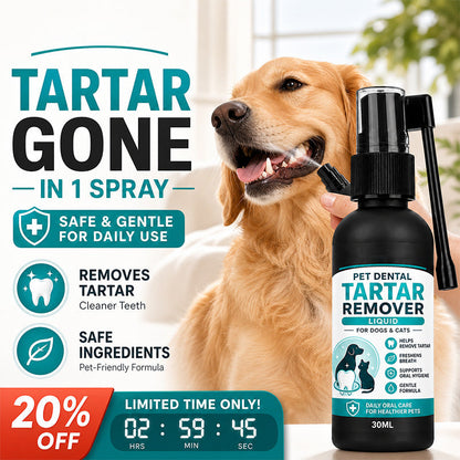 🐾 50 % DE RÉDUCTION MAINTENANT ! Spray dentaire doux pour animaux – Formulé par des vétérinaires pour éliminer le tartre chez les chiens et les chats, une solution de soin buccal sûre pour éliminer la mauvaise haleine et réduire la plaque dentaire.