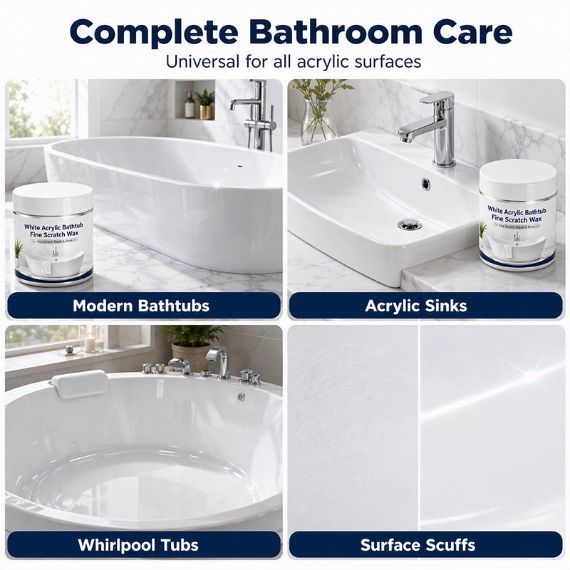 🥳OFFRE À NE PAS MANQUER EN 2026🥳✨Cire réparatrice pour rayures fines de baignoire acrylique blanche