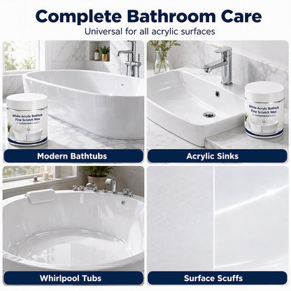 🥳OFFRE À NE PAS MANQUER EN 2026🥳✨Cire réparatrice pour rayures fines de baignoire acrylique blanche