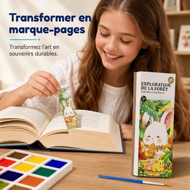 Livre de peinture à l'aquarelle de poche pour enfants