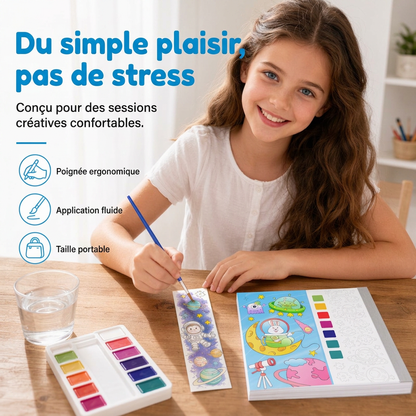 Livre de peinture à l'aquarelle de poche pour enfants