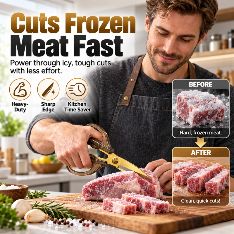 Ciseaux de cuisine en acier inoxydable – Usage intensif