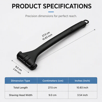Rasoir manuel pliable pour le dos avec long manche