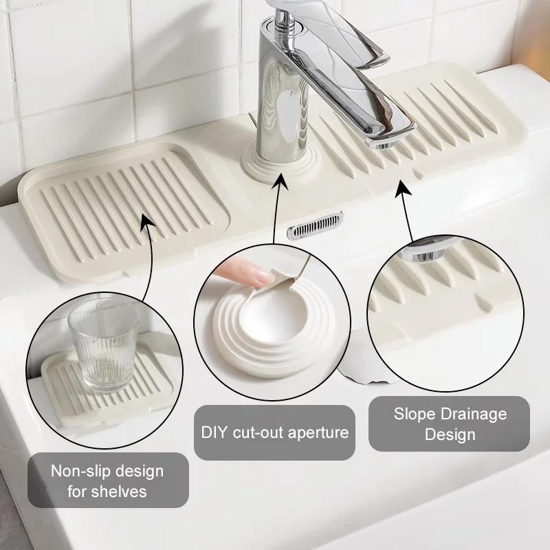 Tapis de protection anti-éclaboussures pour robinet - Idée cadeau