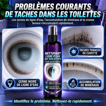 Spray nettoyant pour la ligne d'eau des cuvettes de toilettes
