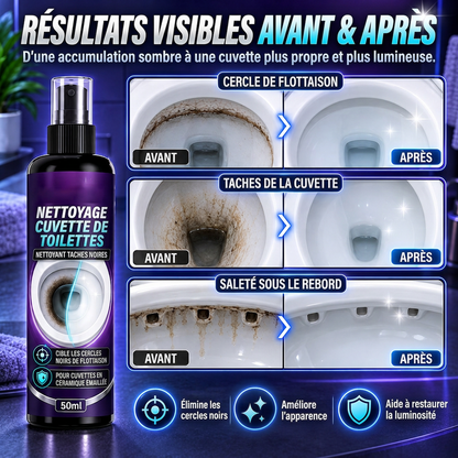 Spray nettoyant pour la ligne d'eau des cuvettes de toilettes