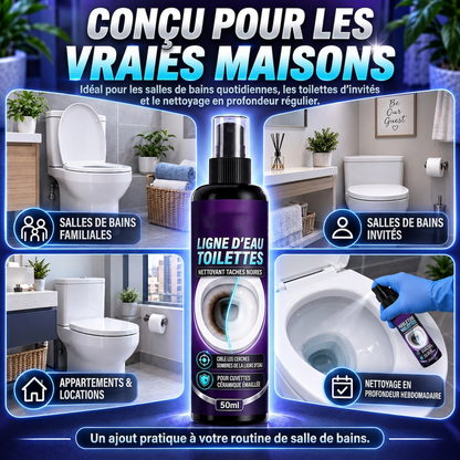 Spray nettoyant pour la ligne d'eau des cuvettes de toilettes