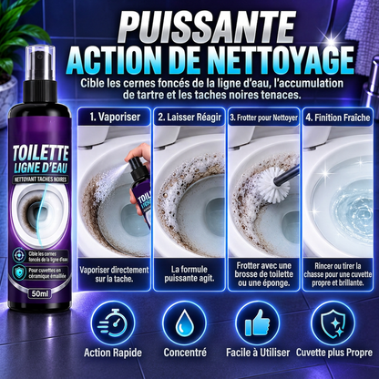 Spray nettoyant pour la ligne d'eau des cuvettes de toilettes