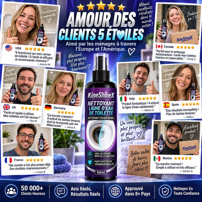Spray nettoyant pour la ligne d'eau des cuvettes de toilettes