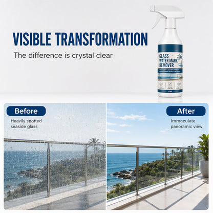 ⏰50 % DE RÉDUCTION – DERNIÈRE CHANCE⏰ Spray anti-traces d'eau pour vitres – Élimine les taches d'eau et les dépôts minéraux – Application facile – Pour fenêtres, terrasses et balcons ! 🔥
