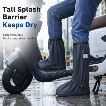 🔥PROMO FLASH -50%👢Couvre-chaussures silicone haute tige, imperméable, garde les pieds au sec sous la pluie🌧️