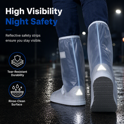 🔥PROMO FLASH -50%👢Couvre-chaussures silicone haute tige, imperméable, garde les pieds au sec sous la pluie🌧️