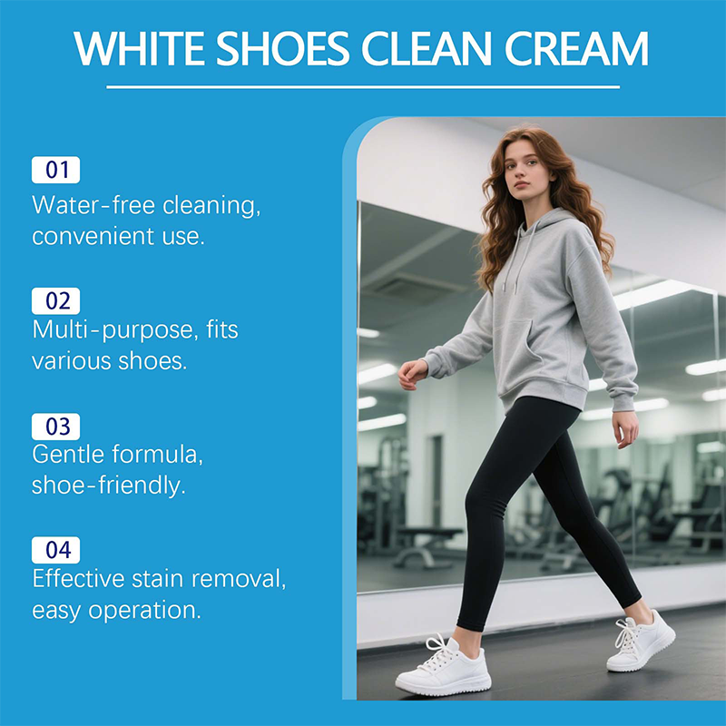 Crème nettoyante sans eau pour chaussures blanches