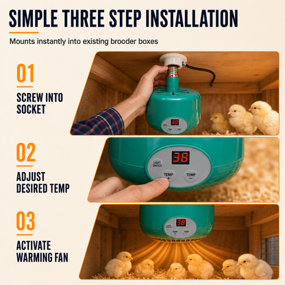 🔥50% DE RÉDUCTION !🐣 Chauffage intelligent couveuse, régulation précise de température, stable et sécurisé pour œufs ✨