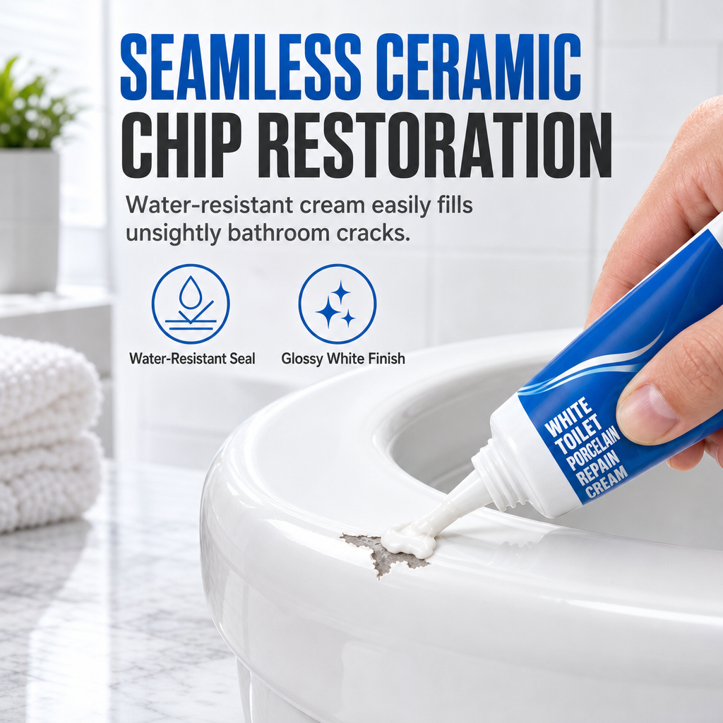 🚽 Crème de réparation pour porcelaine | Blanc 60 ml