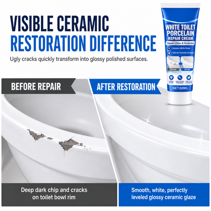 🚽 Crème de réparation pour porcelaine | Blanc 60 ml