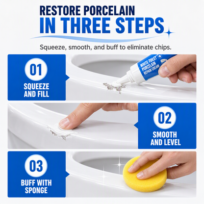 🚽 Crème de réparation pour porcelaine | Blanc 60 ml