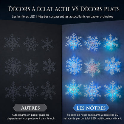 ❄️🎄50% DE RÉDUCTION ! Stickers muraux veilleuse flocon de neige lumineux, déco murale magique, brillent dans l’obscurité ✨🏠