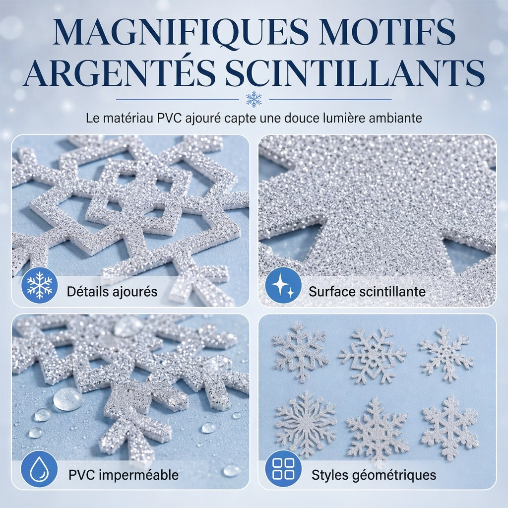❄️🎄50% DE RÉDUCTION ! Stickers muraux veilleuse flocon de neige lumineux, déco murale magique, brillent dans l’obscurité ✨🏠