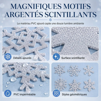 ❄️🎄50% DE RÉDUCTION ! Stickers muraux veilleuse flocon de neige lumineux, déco murale magique, brillent dans l’obscurité ✨🏠