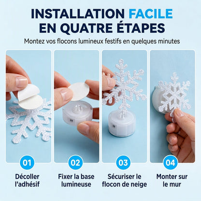 ❄️🎄50% DE RÉDUCTION ! Stickers muraux veilleuse flocon de neige lumineux, déco murale magique, brillent dans l’obscurité ✨🏠