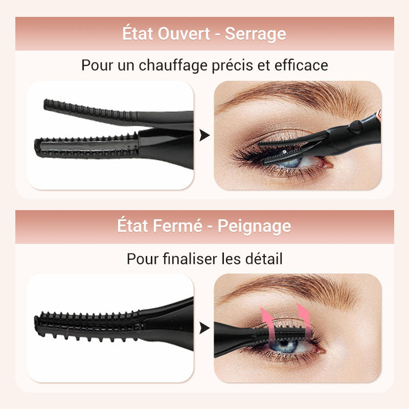 🔥👁️ Electric Heated Eyelash Curler – Rechargeable Mini Portable Lash Curler for Long-Lasting Lift & Curl 💕