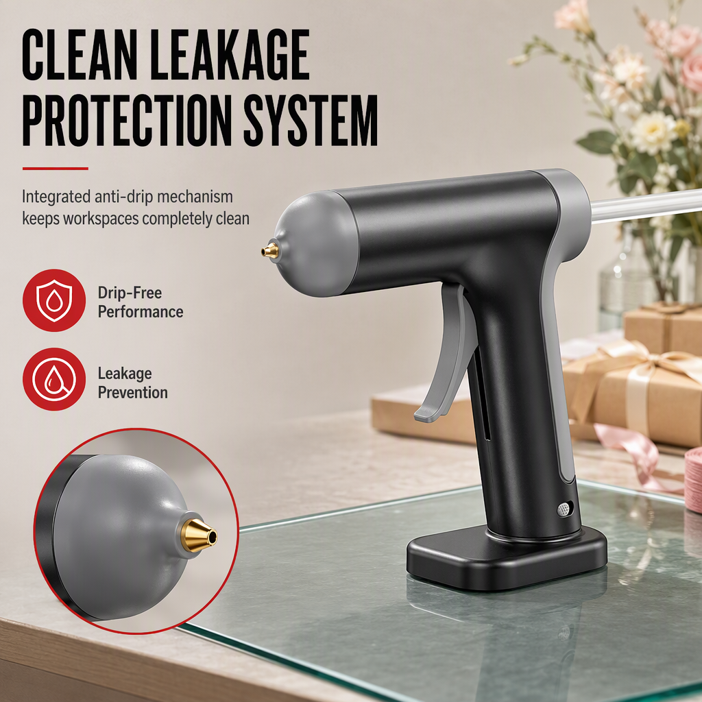 🔫 PROMO FLASH : 50% DE RÉDUCTION ! Pistolet à Colle Thermofusible Sans Fil – Batterie 2000 mAh & 10 Bâtons de Colle, Double Température & Buse en Cuivre for un Collage Précis et Polyvalent ✨