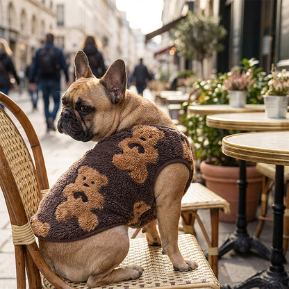 🐾 PROMO FLASH : 50% DE RÉDUCTION ! Gilet pour Animal – Doublure Peluche Ultra-Douce & Design Sans Manches, Motif Ourson Adorable for une Chaleur Confortable Toute la Journée ✨