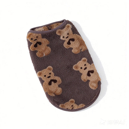 🐾 PROMO FLASH : 50% DE RÉDUCTION ! Gilet pour Animal – Doublure Peluche Ultra-Douce & Design Sans Manches, Motif Ourson Adorable for une Chaleur Confortable Toute la Journée ✨