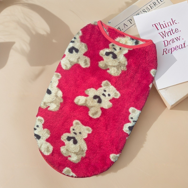 🐾 PROMO FLASH : 50% DE RÉDUCTION ! Gilet pour Animal – Doublure Peluche Ultra-Douce & Design Sans Manches, Motif Ourson Adorable for une Chaleur Confortable Toute la Journée ✨