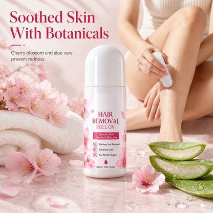 🍒✨ 50 % DE RÉDUCTION ! Épilateur roll-on doux pour le corps – parfum apaisant de fleur de cerisier, bille de précision, doux pour les peaux sensibles. Une peau lisse et sans douleur ! 🛡️💚