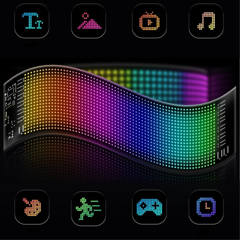📱 50% DE RÉDUCTION! 💡 Panneau LED Flexible Multiusage – Texte Défilant Programmable, Animations Personnalisables & Contrôle Via Application 📲