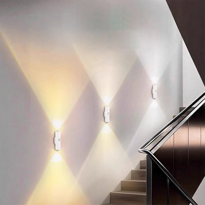 💡50 % DE RÉDUCTION MAINTENANT ! Lampe d'ambiance RGB à détecteur de mouvement magnétique intelligent – Applique murale LED double face, veilleuse sans fil rechargeable pour couloir, chambre, placard et décoration