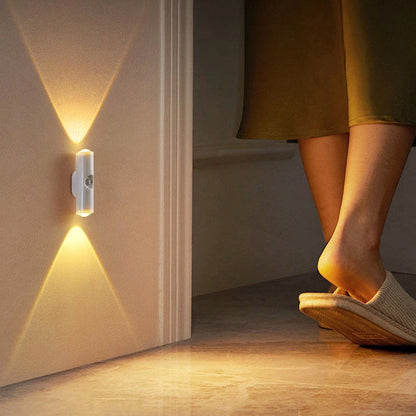 💡50 % DE RÉDUCTION MAINTENANT ! Lampe d'ambiance RGB à détecteur de mouvement magnétique intelligent – Applique murale LED double face, veilleuse sans fil rechargeable pour couloir, chambre, placard et décoration