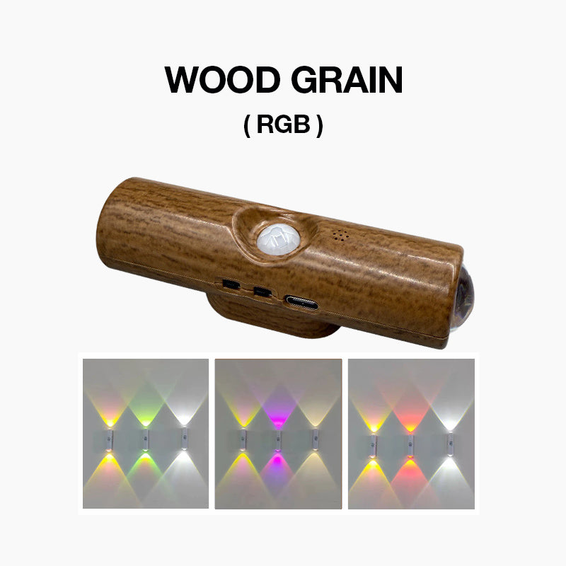 💡50 % DE RÉDUCTION MAINTENANT ! Lampe d'ambiance RGB à détecteur de mouvement magnétique intelligent – Applique murale LED double face, veilleuse sans fil rechargeable pour couloir, chambre, placard et décoration