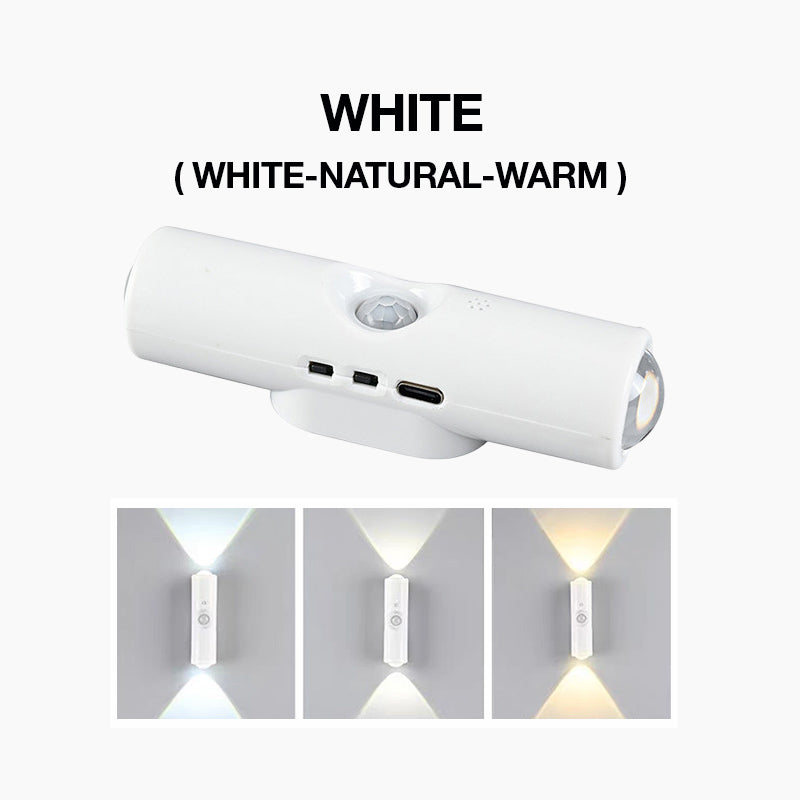💡50 % DE RÉDUCTION MAINTENANT ! Lampe d'ambiance RGB à détecteur de mouvement magnétique intelligent – Applique murale LED double face, veilleuse sans fil rechargeable pour couloir, chambre, placard et décoration