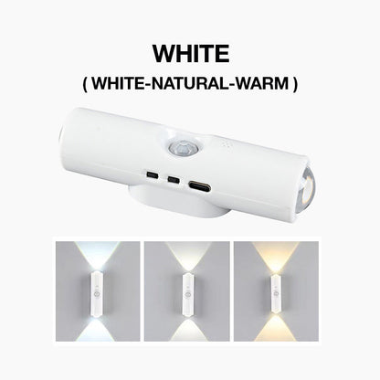 💡50 % DE RÉDUCTION MAINTENANT ! Lampe d'ambiance RGB à détecteur de mouvement magnétique intelligent – Applique murale LED double face, veilleuse sans fil rechargeable pour couloir, chambre, placard et décoration