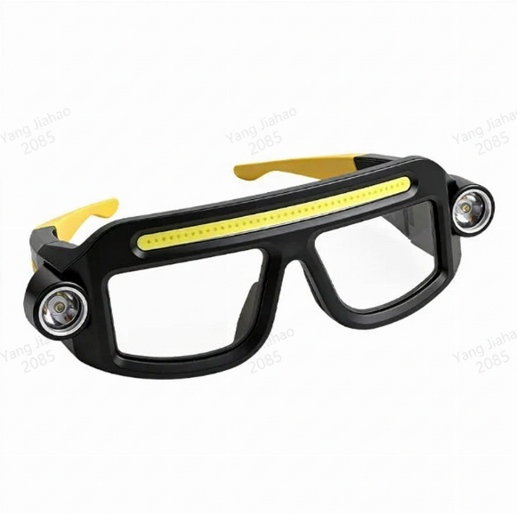 🔦👓 Lampe Frontale LED Style Lunettes – 5 Modes d’Éclairage, Capteur de Mouvement et Recharge USB