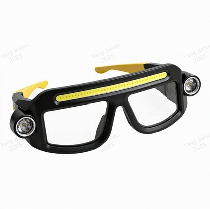 🔦👓 Lampe Frontale LED Style Lunettes – 5 Modes d’Éclairage, Capteur de Mouvement et Recharge USB