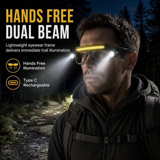 Lampe à clipser rechargeable USB double face pour lunettes – pour le bricolage et les travaux de réparation